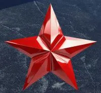 Красная звезда на граните в Нижневартовске (518429)