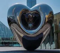 Объёмная скульптура сердце из нержавеющей стали (518278) сертификат арт-объект  в Нижневартовске